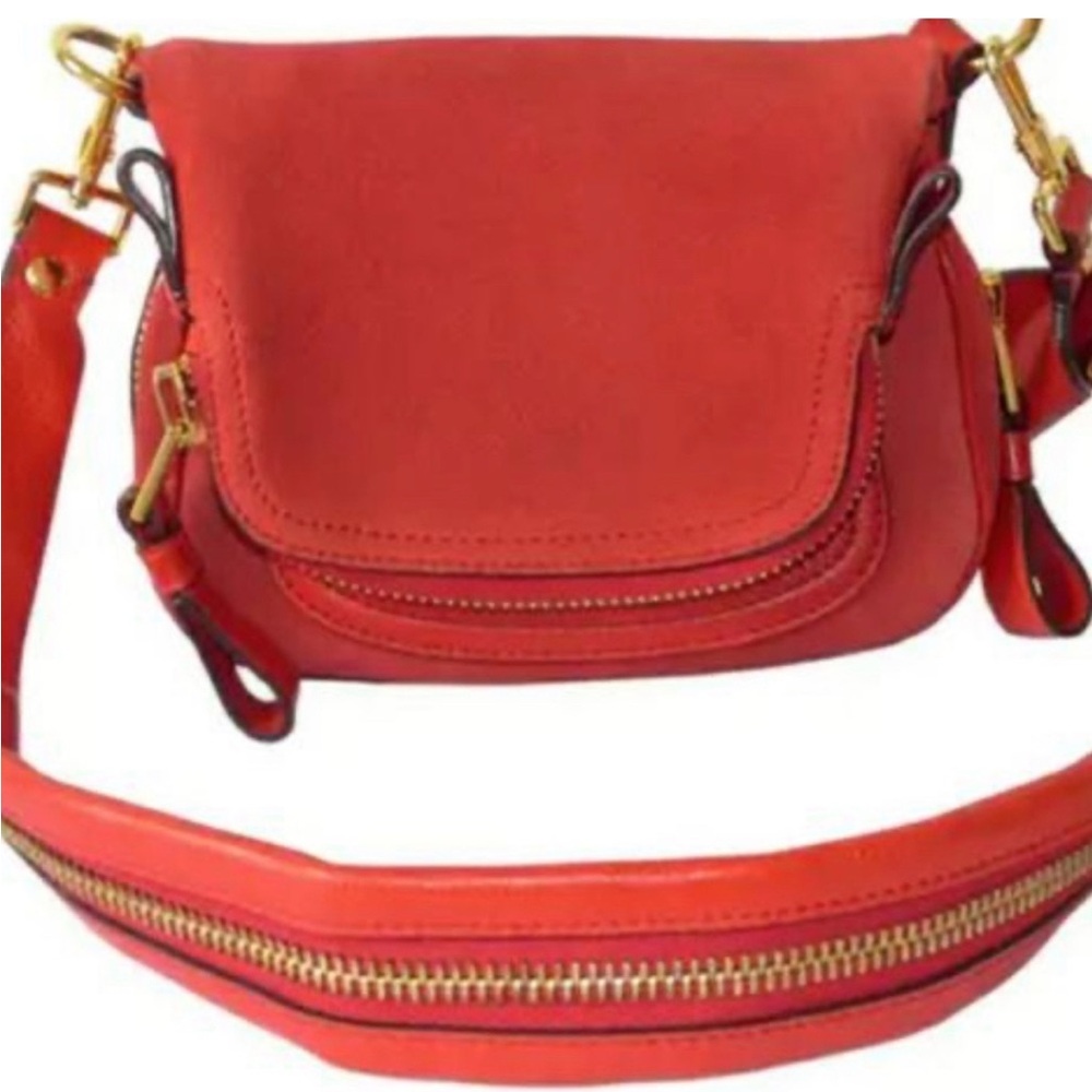 Red Leather Crossbody Bag